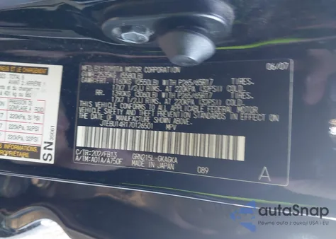 2007 Toyota 4Runner Sport V6 z USA, uszkodzony, nr VIN JTEBU14R170126501